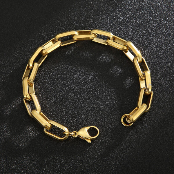 Men's Titanium Steel Bracelet Ins Niche Design Hip-hop Geometric Bracelet - Image 6
