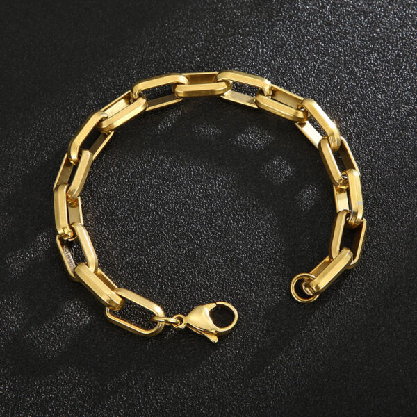 Men's Titanium Steel Bracelet Ins Niche Design Hip-hop Geometric Bracelet - Image 8