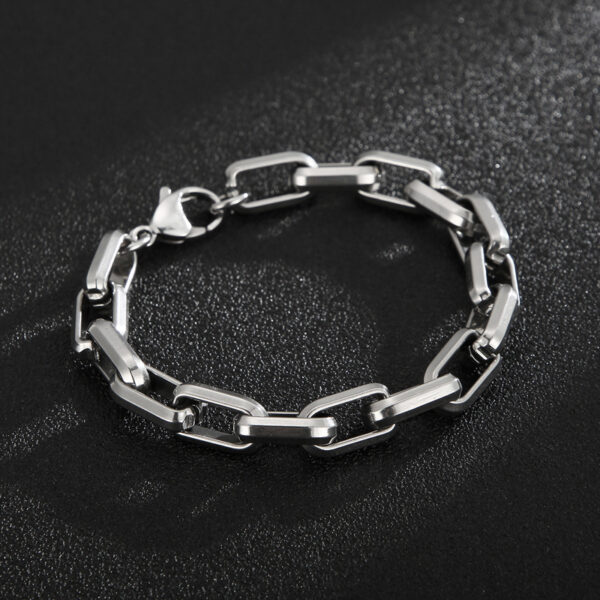 Men's Titanium Steel Bracelet Ins Niche Design Hip-hop Geometric Bracelet - Image 7