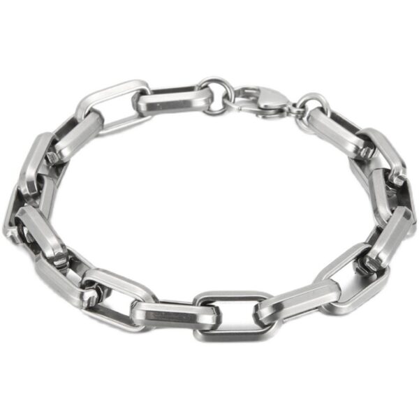 Men's Titanium Steel Bracelet Ins Niche Design Hip-hop Geometric Bracelet - Image 3