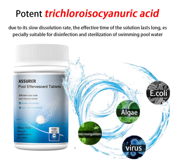 Pool Effervescent Tablet Pool Cleaning Tablet Stain Cleaning - Image 3