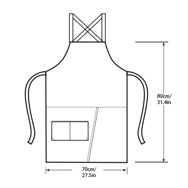 Waterproof Canvas Apron with Pockets – Split Skirt Design for Comfort & Mobility - Image 4
