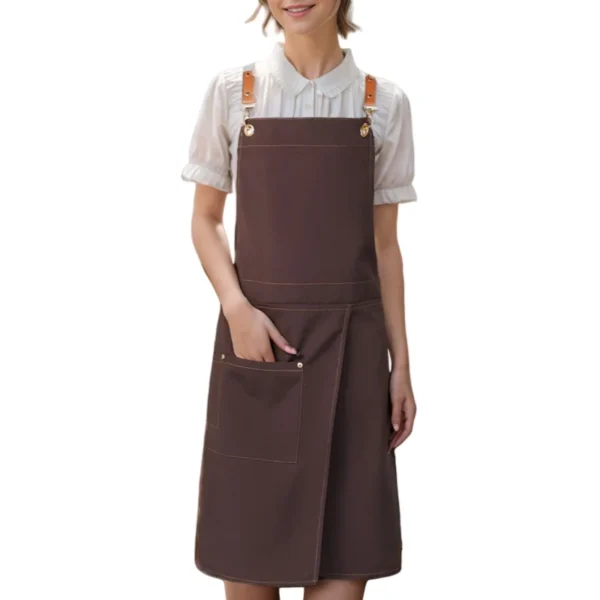 Waterproof Canvas Apron with Pockets – Split Skirt Design for Comfort & Mobility - Image 14