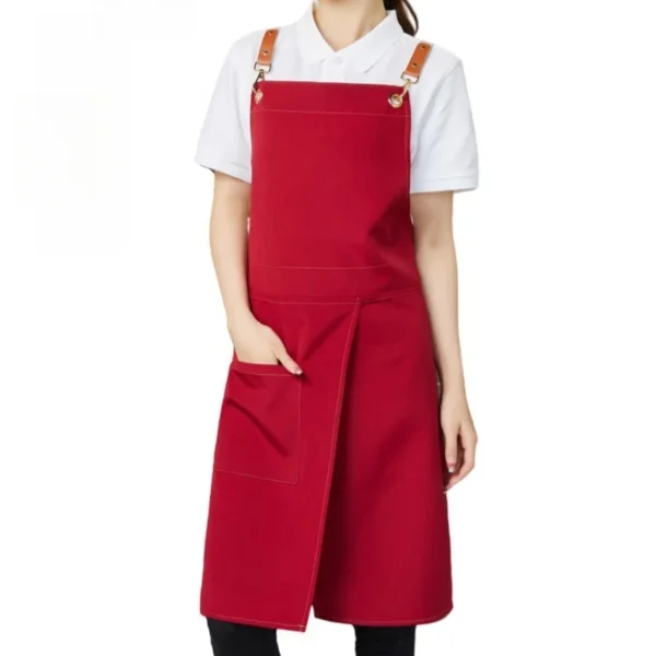 Waterproof Canvas Apron with Pockets – Split Skirt Design for Comfort & Mobility - Image 13