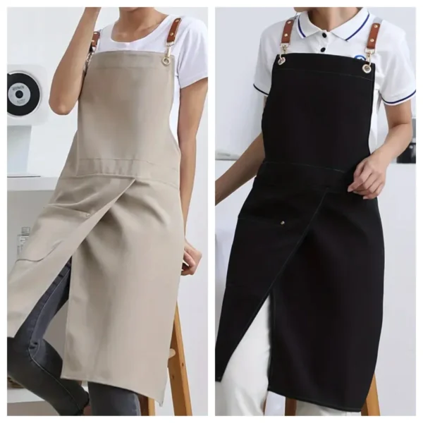 Waterproof Canvas Apron with Pockets – Split Skirt Design for Comfort & Mobility - Image 3