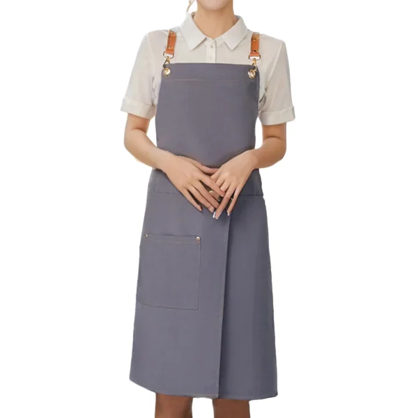 Waterproof Canvas Apron with Pockets – Split Skirt Design for Comfort & Mobility - Image 12