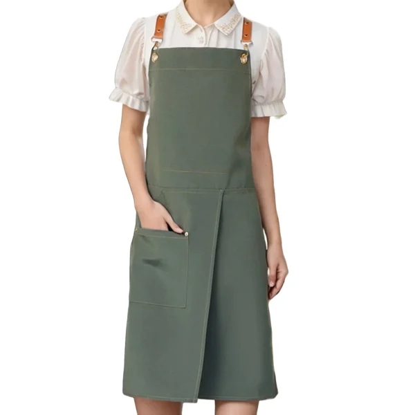 Waterproof Canvas Apron with Pockets – Split Skirt Design for Comfort & Mobility - Image 11