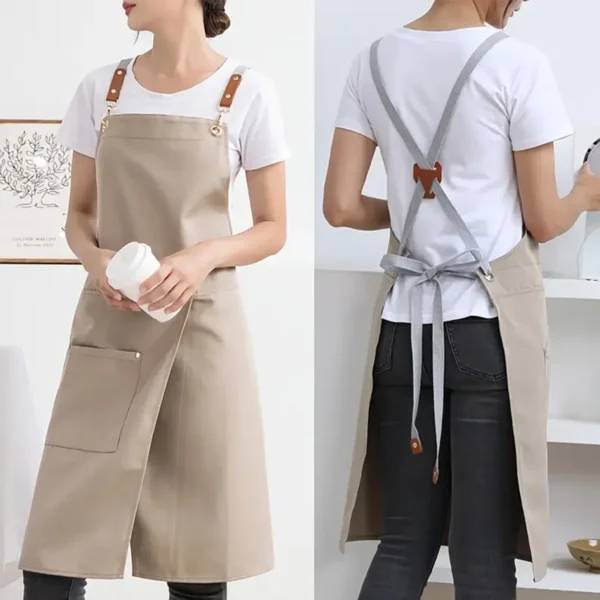Waterproof Canvas Apron with Pockets – Split Skirt Design for Comfort & Mobility - Image 7