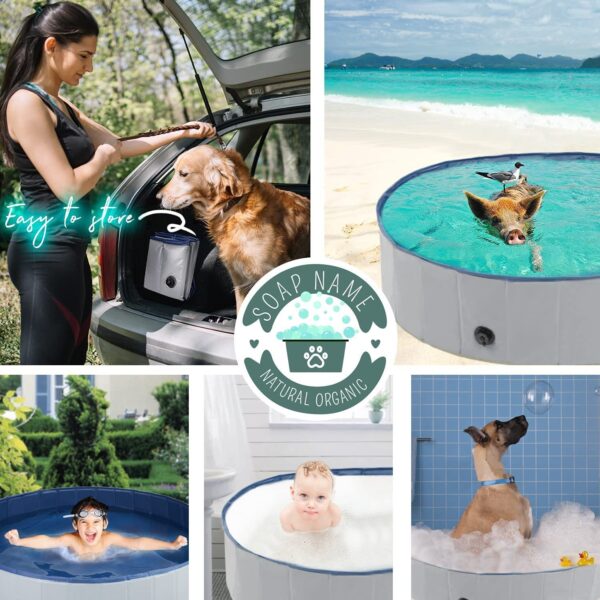 Foldable Pet Pool Swimming Pool Paddling Pool Thickened Non-slip Density Plate Free Zipper Bag - Image 10
