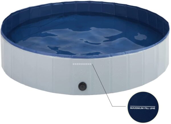 Foldable Pet Pool Swimming Pool Paddling Pool Thickened Non-slip Density Plate Free Zipper Bag - Image 5