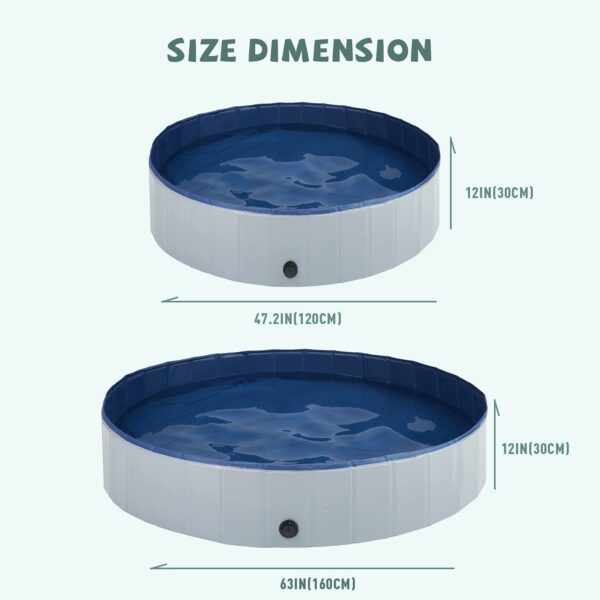 Foldable Pet Pool Swimming Pool Paddling Pool Thickened Non-slip Density Plate Free Zipper Bag - Image 6